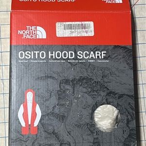 The north face hooded scarf cream ivory white